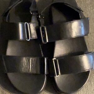 Black Strappy Leather sandals